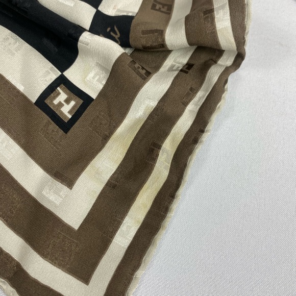 FENDI Logo Cube Print Vintage Scarf - Picture 11 of 15